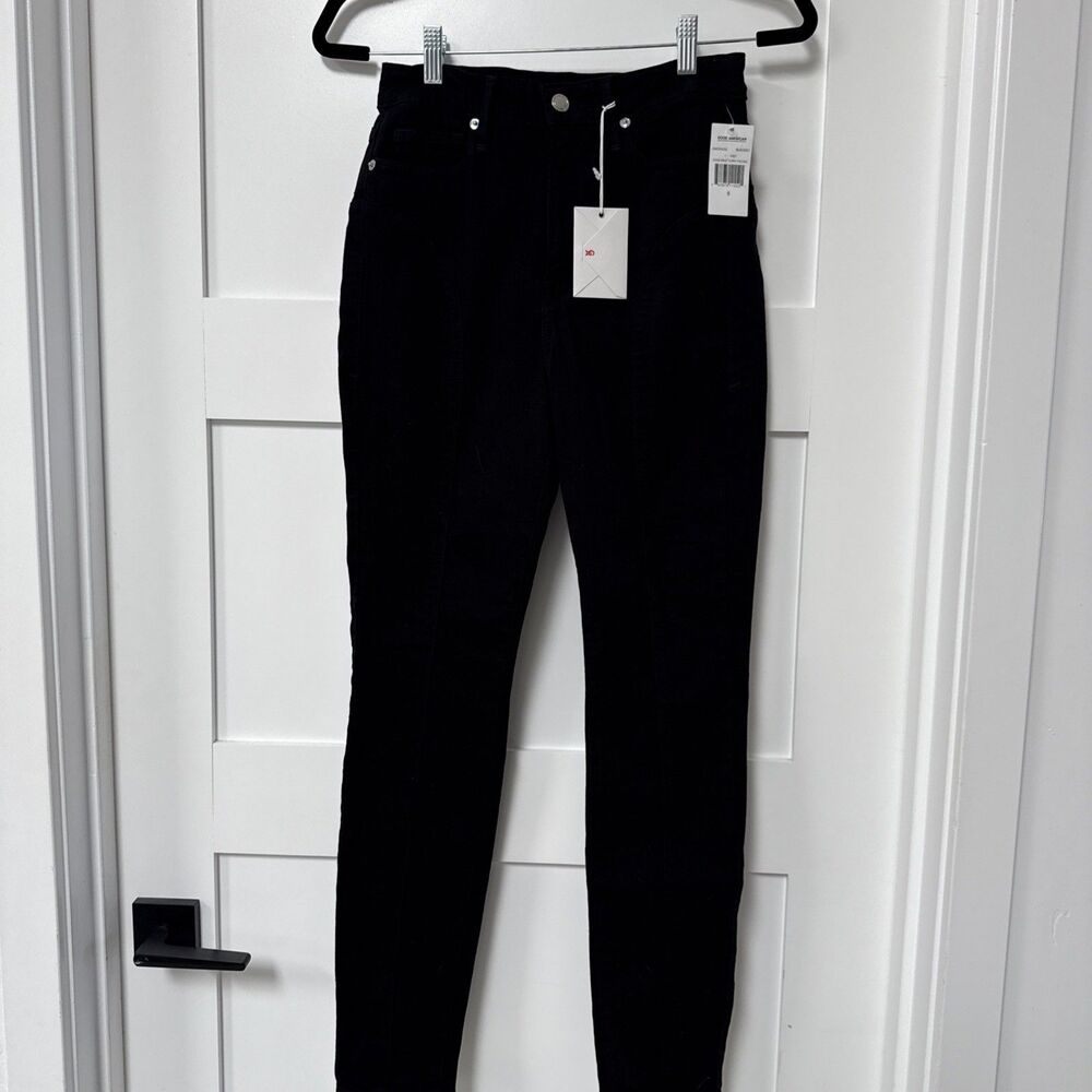 Good American Good Waist Black Jeans Size 6 / 28" Waist GWCP403C curvy piecing